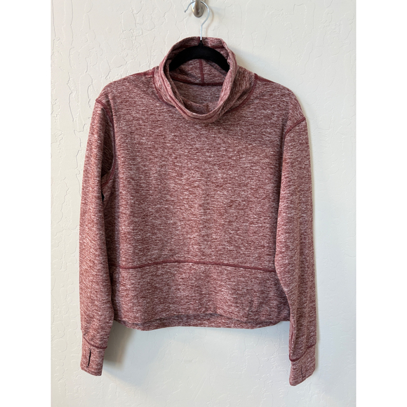 lululemon athletica Tops - Lululemon‎ Ready to Rulu Fleece Pullover Cropped Heathered Savannah Sz 6